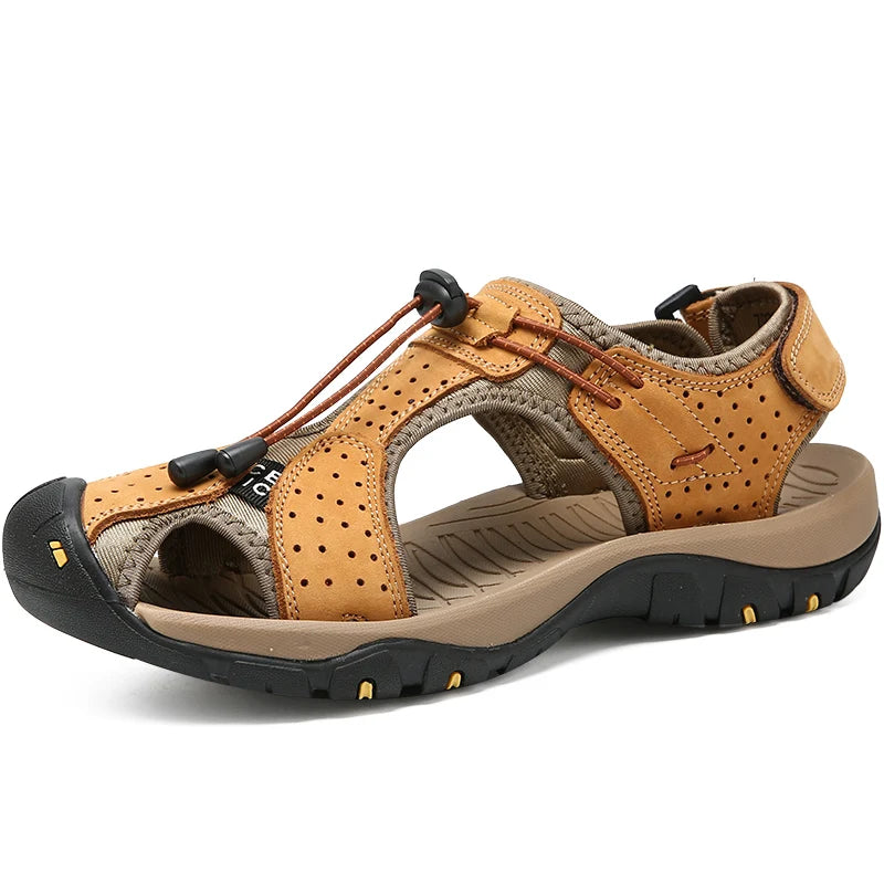 Summer Outdoor Genuine Leather Casual Sports Sandals Men Roman Trekking Beach Sandalias Male Breathable Design Water Sneakers