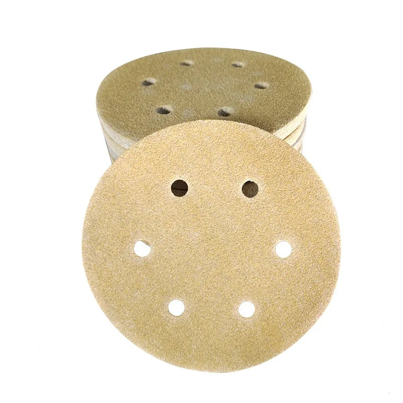 100 Sheets of 6-inch 6-Hole Sandpaper 150mm Round Self-Adhesive Flocking Putty for Pneumatic Grinder Abrasives Product