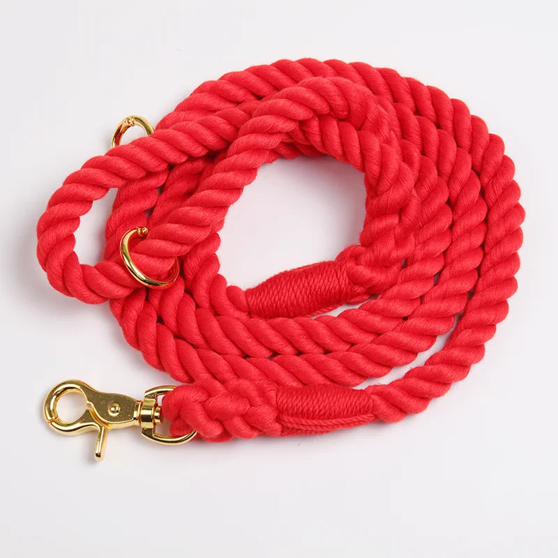 OKEYPETS Dog Leash Manufacturer Sustainable Multiple Color Metal Buckle Led Training Dog Cotton Leashes