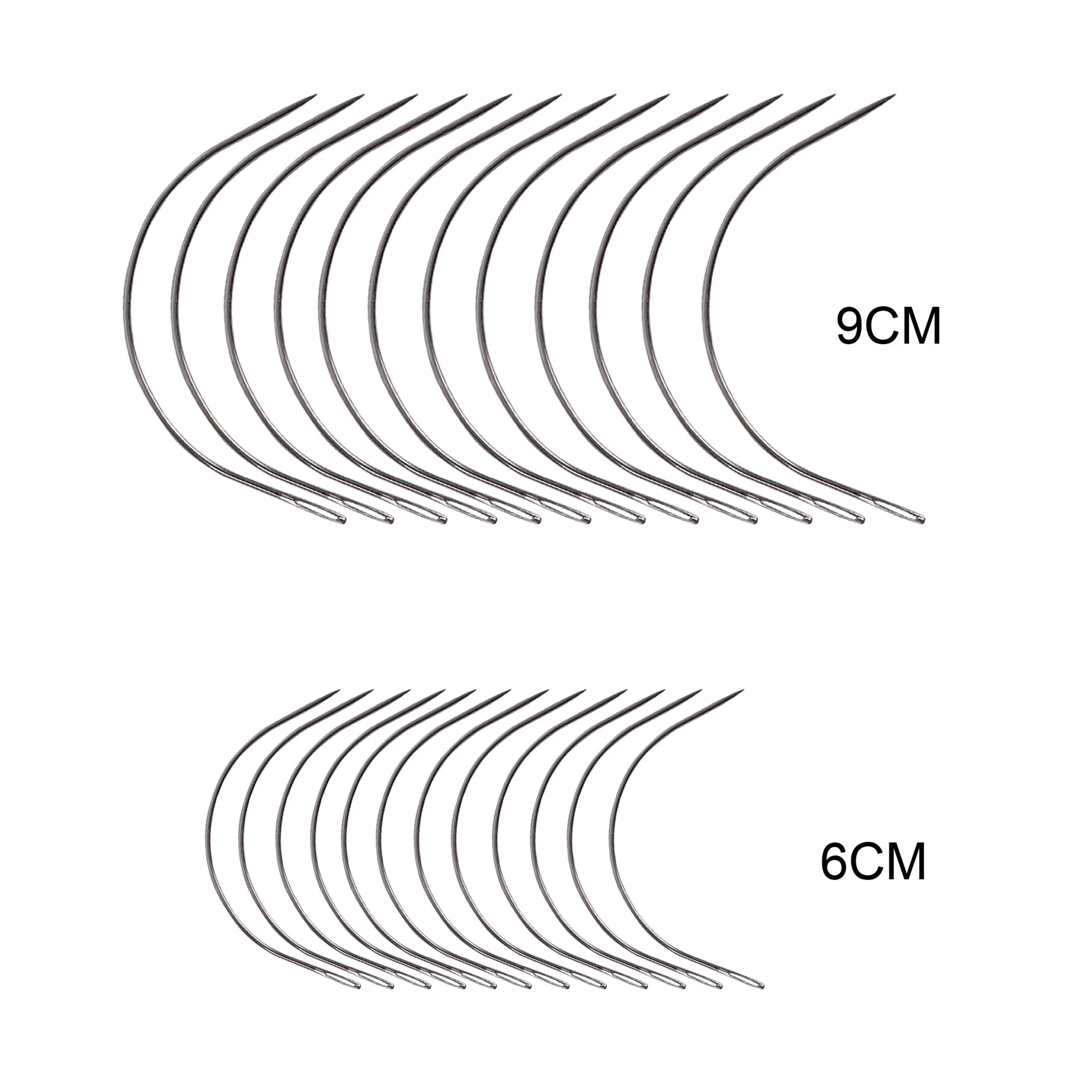 Wholesale  C Curved Hair Weaving Thread Sewing Weave Needle Wig Making Pins Needles Blocking Knitting
