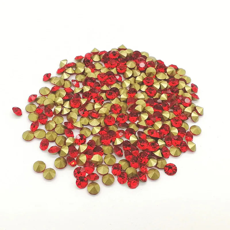 Wholesale AB Crystal Rhinestones Round Bottom Diamond Points for DIY Shoe Clothes Nail Decorations Bulk Glass Items for Garments