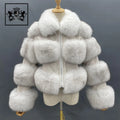 Fashion Sexy Women Real Fox Fur Winter Luxury Street Style Hand Made Snake Skin Fur Coat Fur Jacket Yk2