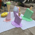 Resin Melting Ice Cream pink  Popsicle Decor/ Fiberglass Green  Ice Lolly Stick/ Resin Crafts Yellow  Donut Candyland Props