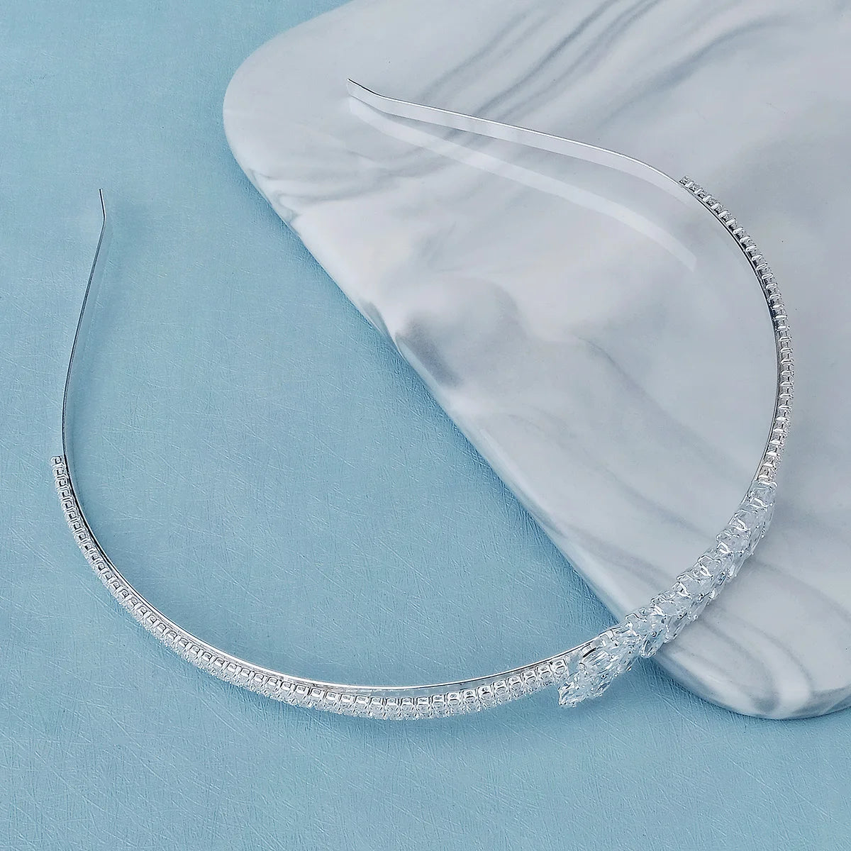 Miallo Korean Luxury Crystal Zircon Leaf Alloy Hairbands for Girls Wedding Hair Accessories Crystal Headpieces
