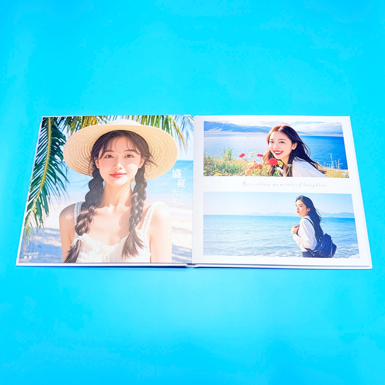 Professional Studios Luxury Family Legacy Personal Portrait Book Custom Starlight Film Cover UV Coating Hard Cover Cardboard