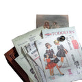 50 Pieces/Pack Material Paper This Clothing an Illustrated Handbook Series Retro Figure Clothing DIY Notebook  8 Models