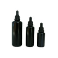 custom empty luxury uv black glass cosmetic dropper bottle 30ml 50ml 100ml for essential oil cosmetic serum