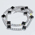 Hip Hop Fine Jewelry Passd Diamond Tester 925 Silver 3MM 4MM 5MM Moissanite Black Agate Clover Tennis Chain for Men Women