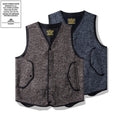 Vintage British Style Men's Woolen Vest Winter Solid Warm Thick V-Neck Casual Breathable Windproof Washed Cotton Outerwear