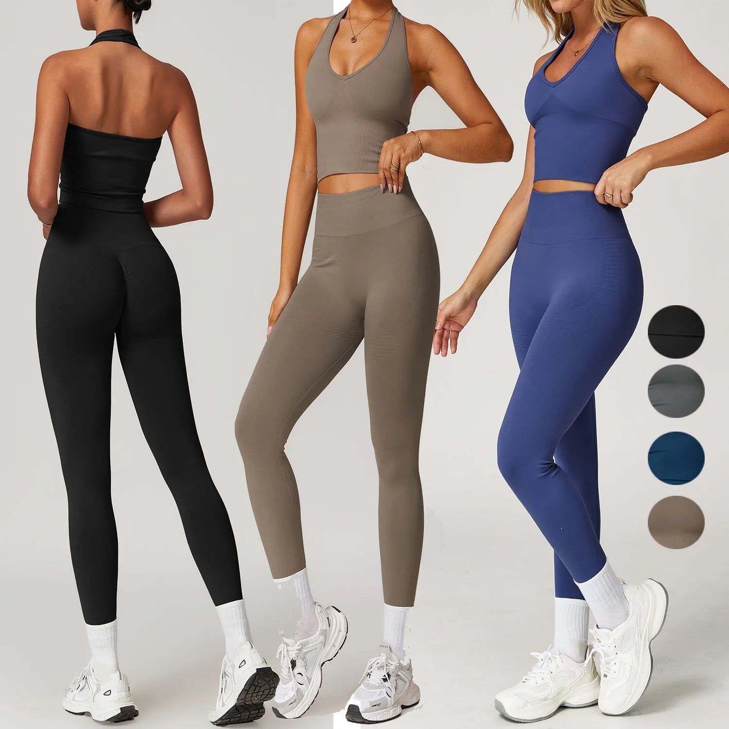 2025 Women Seamless Yoga Set Women's Seamless Women Gym Top Tight Yoga Top Outdoor Fitness Sports Underwear Fitness Leggings