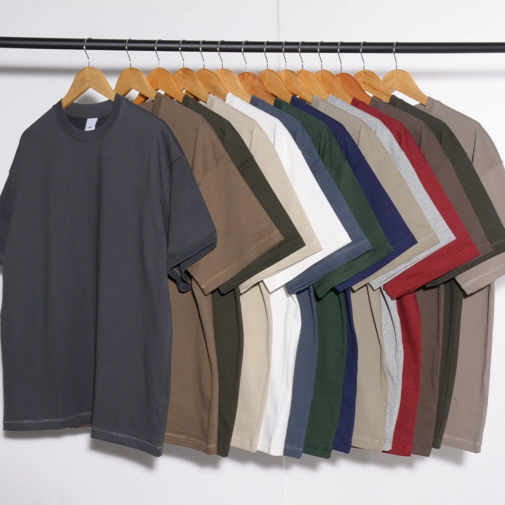 Wholesale Men Blank T-shirt Custom Quality Cotton Loose Drop Shoulder Oversized T Shirt