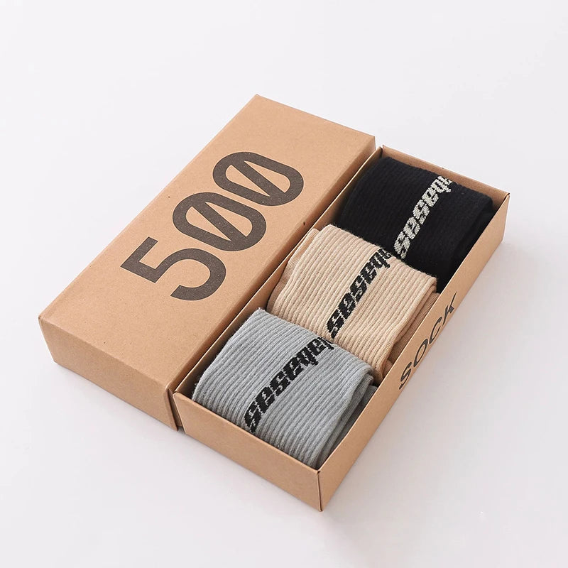 Wholesale Custom Oem Logo Basketball Sport Crew Socks Fashion Men Jacquard Streetwear Cotton Women Socks Gift Box Pack