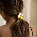 2025 Dazan New HOT 18k Gold Plated Stainless Steel French Vintage Dainty Flower Hair Accessories for Mom Gift City Jewelry
