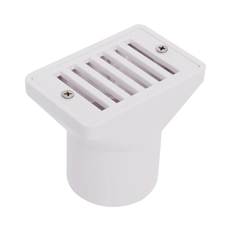HOTOOK Wall Pool Fittings Pool Accessories PVC Check Valve/Wall Inlet Non Return Valve Plastic Gutter Drain for Concrete Pool