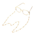 2025 Crystal Trendy Glasses Chain Beaded Gold Plated Glasses Chain Sunglasses