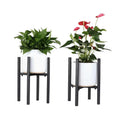 Garden Gift Customizable Glazed Ceramic Succulent Plant Pot with Iron Frame Stand Easy Clean Modern Round Decorative Flower Pot