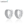 LUOTEEMI Charm New Earing Woman Huggie 2026 Ear Clip Ear Ring Cuff Dainty CZ Lady Huggie Heart Hoop Earring