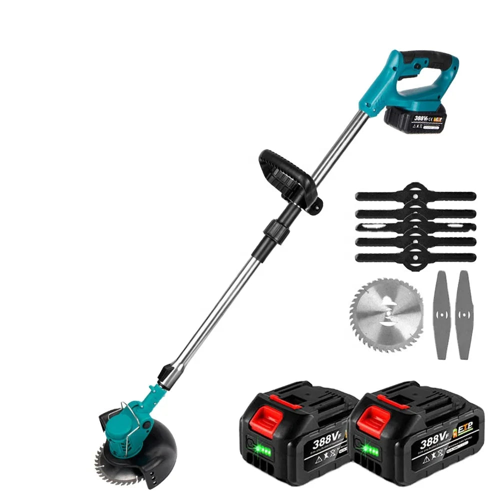 ONEVAN 1500W Electric Lawn Mower 15000mah Li-ion Battery Cordless Grass Trimmer Pruning Garden Tool for Makita 18v Battery