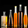 200ml 330ml 12oz Fruit Liquor Transparent Clear Frosted Multi-shape Glass Bottle for Home Brew Ice Wine Vodka with Cork Cap