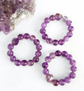 Natural White Crystal Stone Elastic Rice Beads Rings Handmade Ring  Jewelry Gifts SR013