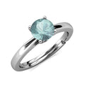 Durable 1 Carat Blue Moissanite Diamond 18k Gold Plated 925 Sterling Silver Solitaire Proposal Ring Destiny Jewellery