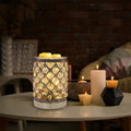 Luxurious Metal Acrylic Diamond Design Electronic Wax Melt Burner Scented Candle Warmer Silver Gold Styles Home Fragrance
