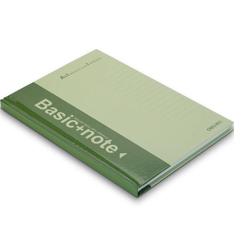 Deli 3284 Hard Cover Notebook A5 Office Student Notebook 98sheets Blue pink Gray Green Notebooks 100pcs Per Carton Set for Gifts