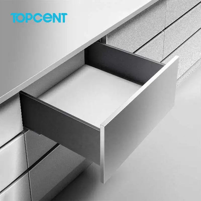 Topcent Drawer Slide 4D Multifunctional Cold-Rolled Damper Telescopicas Camp Kitchen Slide Out Undermount Bottom Slide