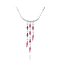 ATTA GEMS Korean Style Jewelry Real 925 Sterling Silver Engagement Pendant Create Ruby Gemstone Necklace