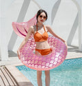 Mermaid Fish Tail Inflatable Non-Phthalate PVC Durable Swimming Ring for Women Water Sports