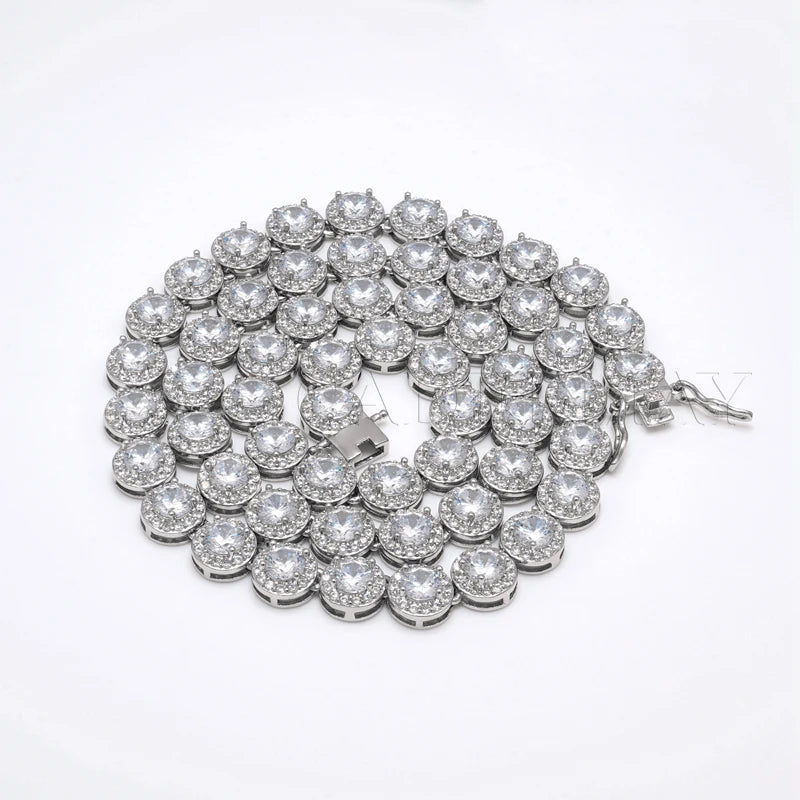 High Jewelry Moissanite Jewelry 8mm Sterling Silver VVS Tennis Necklace Bracelet Ladies Wholesale Diamond Chain