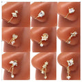 Gaby New Arrive butterfly Heart Design Dangle Clip on Faux Nose Ring Cuff  Nose Cuffs  Nose Ring Non Piercing Jewelry