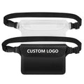 Custom IP68 Outdoor Swimming Unisex Premium Clear PVC Waterproof Belt Zipper Waist Bag Pouch for Mobile Phone