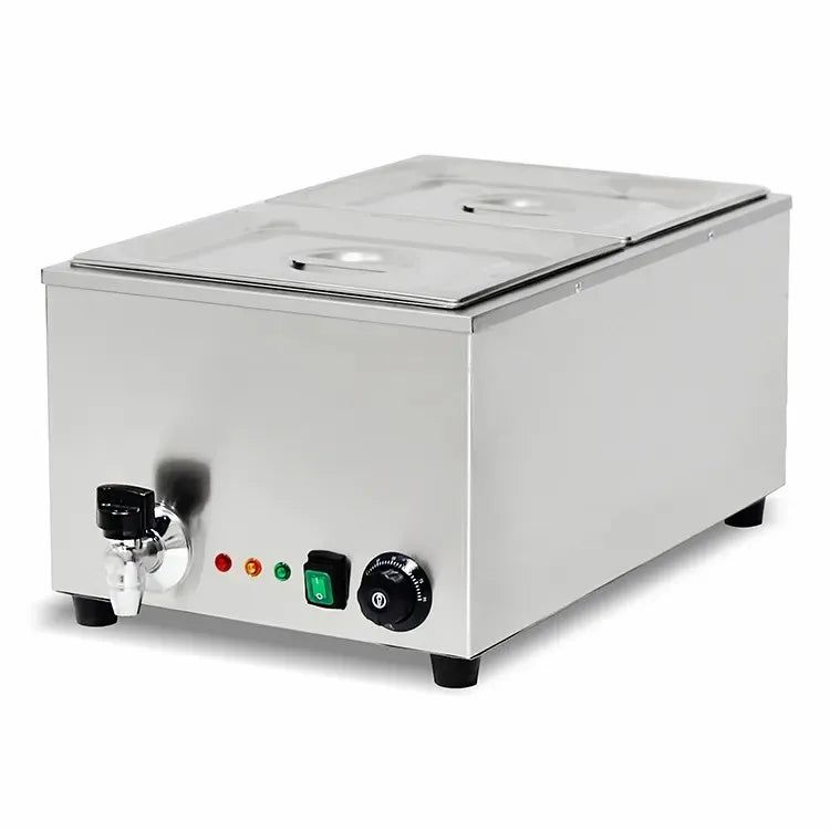 CE Certificated Professional Dual 1/2 GN X10cm Pastry Display Case Electric Bain Marie Food Display for Restaurants Hotels