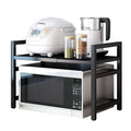Hot Sale Home Storage Organization 2-tier Carbon Steel Adjustable Microwave Oven Rack Shelf