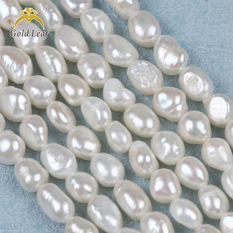 Goldleaf Natural Freshwater Pearl Strand Necklace with 7-8mm Pearls Wedding Gift Option
