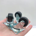 1 Inch 25mm Small 5kg Load Capacity PP Black Polypropylene Plastic Caster Wheel for Furniture Waste Bin