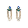 Fashion Latest Earrings Party Super Flash Claw Chain Alloy Rhinestone Tassel Elegant Luxury Women's Beautiful Jewelry