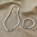 Freshwater White Pearl Love Heart Magnetic Male Chain Necklace Trendy New Style for Wedding Party Engagement Anniversary Gift