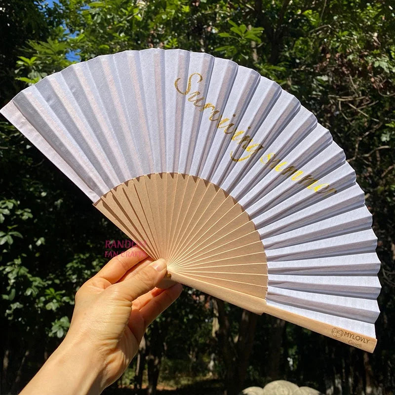 New Arrival Custom Laser Engraved Multifunction Portable Wooden Folding Hand Fans for Home Decoration and Gifts