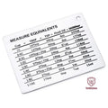Kitchen Conversion Chart Measurement Refrigerator Pastry Tool Stainless Steel Rectangular Shape Contemporary Design Durable