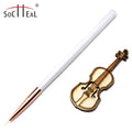 Hot Sale Customized Logo Wood Handle Nylon Bristle Nail Art Liner Gel Oval Flat Acrylic Universal Nail Brush
