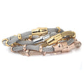 SC Trendy Thick Chain Bracelet Magnetic Lock Soft Net Chain Beads Bracelet  Stainless Steel Rose Gold Ball Beads Chain Bracelet