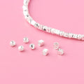 Unique Square Loose Beads 925 Sterling Silver Round Charm Beads for Jewelry Making Accessories Wholesale