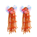 Fringe Handmade Glass Seed Beads Floral Tassels Bohemian Earrings Jewelry