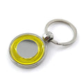 Factory High Quality Round Custom logo Rotate Zinc Alloy Metal Key Chain   Keyring