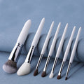 New Arrival Pink Wood Handle Goat Hair Handmade 7-Piece Face & Concealer Makeup Brush Set High End