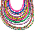 Hot Selling 6mm Colored Barrel Shaped Polymer Clay Circular Soft Clay Beads Cylindrical Spacer Beads DIY Jewelry