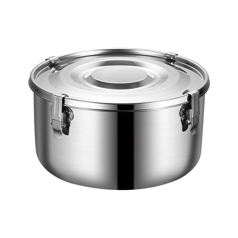 Custom Logo Round Shape Stainless Steel Bento Lunch Box Children Enfants Leak-Proof Metal Bento Boxes Kids Simple American Style