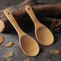 Customized Bamboo Wooden Kitchen Utensil-Salad Mixing Soup Scoop & Rice Paddle Serving Spoon for Camping Cooking